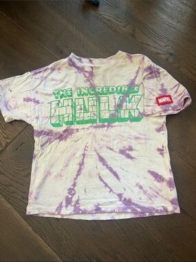 Cotton On Marvel Tie-Dye Incredible Hulk Graphic Tee - Purple Green